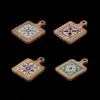 Almohadilla de Aislamiento Térmico Mango de Madera Maciza Retro Azulejo de Flores Base para Ollas Plato de Madera Anti-quemaduras Posavasos Hogar Cazuela Olla de Sopa Aislamiento Térmico Almohadilla de Madera