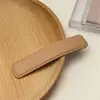 Accesorio para el cabello tipo clip BB de cuero estilo coreano para la parte trasera de la cabeza para niños, pasador cuadrado hueco para niñas, pinza lateral para flecos y cabello suelto