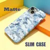 Oriente Medio Más Vendido Nicho Gama Alta Ultra Delgado 18Pm Carcasa Dura Iphone17 Azul y Blanco Camuflaje Funda para Teléfono Venta Directa de Fábrica