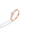 Anillo de pareja Mobius Plata Esterlina 925 para hombre y mujer, diseño nicho, producto de lujo ligero, estilo ins, anillo asimétrico