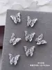 Accesorios de Arte para Uñas de Moño Nuevos y de Moda Diamante Morado Plateado Lujo Ligero Mariposa Corazón Oso 3D Accesorios para Uñas Portátiles