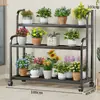 Estante para Flores Estante de Almacenamiento Balcón Sala de Estar Estante de Almacenamiento de Pie Escalonado Multicapa Maceta para Plantas Suculentas Flor Soporte Simple