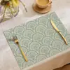 Manteles Individuales Estampados de Lino con un Ambiente Bohemio, Tapetes Decorativos Resistentes al Calor para Restaurantes, Manteles Individuales Especiales Anti-Quemaduras para Estudiantes de Primaria