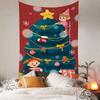 Tapete de Natal 2022 Novo Tecido de Parede Decorativo para Atmosfera Jardim de Infância Tecido Pendurado do Papai Noel Tecido de Fundo