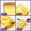 Saco com Fecho Ziplock Autoportante Yin Yang Plástico Metalizado Dourado Saco de Embalagem de Alimentos Lanche Chá Noz Selado Saco Osso Pronto para Venda