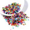 2 3 4mm Miçangas de Vidro Coloridas para Ponto Cruz Pequenas Miçangas DIY Miçangas Soltas Artesanal Atacado do Fabricante
