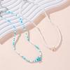 Collar Transfronterizo TEMU Explosivo de Cuentas de Arroz Bohemio Estrella de Mar de Playa Hawaiana Cuello Mujer