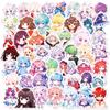 Adesivos de Personagens Cartoon Anime Versão Q Mais Vendidos 50 Peças, Adesivos Criativos Divertidos Novos Fofos Cartoon DIY Nicho
