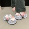 Zapatos de cueva con suela gruesa y dibujos animados para mujer, de verano, combinables, a la moda, antideslizantes, para playa y en la playa.