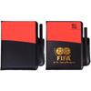 Libro de Registro de Tarjetas Rojas y Amarillas Engrosado para Fútbol Herramienta de Árbitro de Tarjetas Rojas y Amarillas con Funda de Cuero Papel de Registro Lápiz para Árbitro