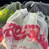 Marca de Moda Urbana Tops Retro para Parejas, Estilo Bf Holgado Casual de Primavera y Otoño Sudaderas Finas con Cremallera y Capucha para Hombres y Mujeres