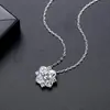 Colar Feminino Pingente de Zircônia Estilo Minimalista Novo Jinse Versátil para o Trabalho e Uso Casual Acessório de Corrente Curta para o Pescoço