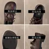 Sapatos Pequenos de Couro com Bico Redondo e Laço Francês Solado Grosso Feminino 2026 Novo Estilo Outono Mocassins para Combinar com Saias Estilo Britânico