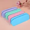 Nova Estojo de Lápis Macaron Ensino Médio Papelaria Simples Estudante Portátil Bloco de Cores Grande Capacidade Caixa de Lápis Bolsa de Lápis Papelaria