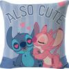 Funda de Almohada de Lino Ultra Suave con Dibujo de Stitch, Cojín para Sofá, Funda para Cabecero, Admite Diseño Personalizado con Tu Propia Imagen