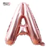 Balões de Folha de Alumínio com Números 0-9 e Letras A-Z Cor Ouro Rosa 16 polegadas Balão para Festa de Aniversário Suprimentos Decoração Arranjo