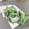 Folhas de pássaro louco Folhas de taro Alocum Cerimônias de casamento Auditório de casamento Decoração floral suave Simulação Planta verde Folhas de vitrine de shopping