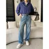 Camisa de Manga Larga de Algodón Holgada con Cuello Campana a Rayas de Bloques de Color Retro de Alta Inteligencia Estilo Nuevo Primavera Temprana Sinan Sn8627
