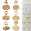 Ccb Kit Caixa de Contas Espaçadoras com Contas Douradas e Prateadas Kit de Contas para Pulseira Colar DIY Acessórios de Joias Atacado Feito à Mão