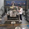 Olla mezcladora planetaria a vapor máquina freidora grande para relleno Freír 500 kg sartén para freír relleno de alta viscosidad