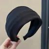 Diadema de punto estilo retro americano de ala ancha, de alta gama, adecuada para frentes amplias, a la moda, versátil para uso diario y para ir al trabajo, pinza para el pelo y accesorio para el cabello