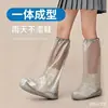 Cubrezapatos Impermeables Desechables, Engrosados, Resistentes al Desgaste, Estilo Transparente de Tubo Alto, Universales para Uso en Exteriores, a Prueba de Lluvia, Cubrezapatos de Lluvia Portátiles