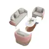 Sofá Combinado de Tela Nórdica de Lujo Ligero Salón de Belleza Fotografía de Bodas Sala de Exposiciones Área de Recepción y Negociación Cabina de Mesa y Silla para Ocio
