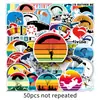 50 Pegatinas de Graffiti de Salto en Paracaídas Personalizadas Transfronterizas Creativas Deportivas Extremas Decorativas para Taza de Agua Monopatín Equipaje