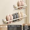 Estante para zapatillas con ventosa para baño, sin perforaciones, para almacenamiento de zapatos, artefacto de almacenamiento para escurrir, estante para colgar en la pared del inodoro.