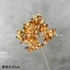 Flor artificial de hoja dorada, flor de plástico, arreglo floral para decoración de bodas, material para cubo de Año Nuevo, flor de Año Nuevo con borde cruzado