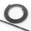 Cross-border novo 4-5mm316L aço inoxidável embutido preto moissanite colar na moda hip-hop pulseira de jóias para homens e mulheres