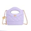 Bolso de Cadena Acolchado con Bola Dorada de Nicho para Mujer 2025 Nuevo Bolso Bandolera Tipo Cubo Bolso Pequeño Fragante Bolso Cruzado Bolso de Papas Fritas para Mujer