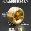 Tapón Hexagonal de Cobre Métrico M8 10 12*1.25 14 16 18 20 22*1.5 Acero Inoxidable 304