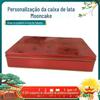 Embalagem Caixa de Estanho Fabricante Fornecedor Dongguan Lata de Estanho Retangular de Camada Única de 8 Peças Lata para Bolo da Lua de Folha de Flandres Personalização de Caixa de Estanho