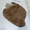 Chapéu de pele de coelho real crianças outono e inverno moda coreana babados malha pescador chapéu rosto quente pequeno chapéu de pelúcia maré