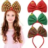 Comercio Exterior Nueva Diadema Diaria Hecha a Mano Diadema Navideña Europea y Americana Diadema de Lazo Color Fiesta Diadema Infantil