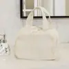 Bolsa de Maquiagem Elegante e Simples Grande Capacidade Nova 2025 Abertura Dupla Portátil Leve Camada de Divisória Bolsa de Armazenamento