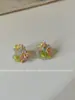 Brincos de Flor de Hortênsia Coloridos Estilo Estrangeiro Han Estilo Novo Atmosfera Única Alto Valor de Beleza Brincos com Saia Férias Litoral