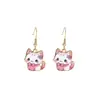 Aretes Divertidos Transfronterizos de Gatito Lindo de Dibujos Animados Aretes Creativos Atmosféricos Aretes de Animales Japoneses y Coreanos Venta al por Mayor Europea y Americana