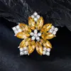 Broche de Acrílico da Moda para Mulheres, Alfinete Eletrodepositado em Liga, Broche Acessório de Roupa