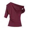 Exportación Transfronteriza de Aliexpress Ropa Popular Europea y Americana Za Nuevo Diseño Popular Multicolor Hombro Inclinado Hombros Descubiertos Top Lateral