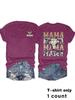 Camiseta de mujer MAMA de moda europea y americana con cuello redondo en stock, Amazon, en stock, manga corta suelta, comercio exterior, venta al por mayor, en stock