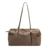 Nova Bolsa Boston Retro de Camurça Outono/Inverno 2026, Bolsa de Ombro/Sob o Braço, Bolsa Tote Grande Capacidade para o Dia a Dia para Mulheres