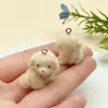 Fofo Desenho Animado Criativo Resina Flocked Cachorrinho Unicórnio Alpaca Pingente Pingente DIY Corrente de Celular Acessórios Material