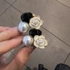 Pinza Mini Camelia Vintage Pequeña para Agarre para Flequillo de Mujer, Pinza para Cabello Roto, Pinza para Cabello de Princesa, Tocado, Pinza Lateral, Pinza para Flequillo de Mujer
