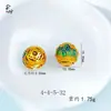 Cor Duradoura Resistente ao Desbotamento Dourado Vietnamita Incrustado com Diamantes, Cor Esmaltada, Contas Redondas Vazadas, Pulseira de Contas com Furo Passante, Acessórios DIY Atacado