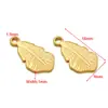 Pingente Folha de Palmeira em Aço Inoxidável Banhado a Vácuo em Ouro 18K Pingente DIY Acessórios para Colar Pulseira Brincos Joias Venda por Atacado