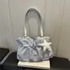 Bolsa Tote Plissada de Ombro Único Estilo Coreano Fresco Nova para Verão 2026 para Estudantes, Versátil para o Dia a Dia, Bolsa Feminina no Atacado