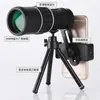 En stock venta al por mayor telescopio de tubo único 16x 52 HD alta potencia telescopio para teléfono móvil viajes al aire libre baja luz visión nocturna