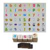 Spot de madeira magnética minúscula Inglês letras animais geladeira adesivos educação infantil cor quadro negro adesivos uma geração de cabelo